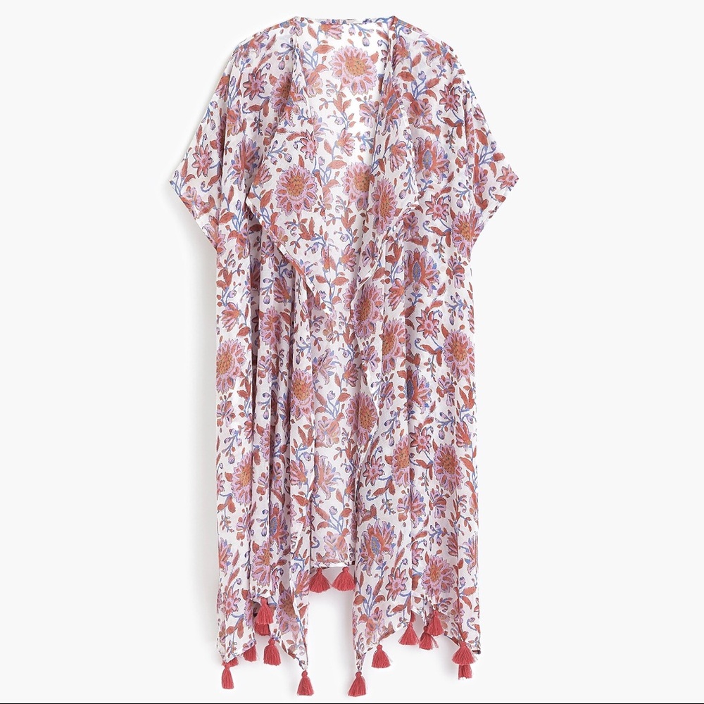 (New) J. Crew Floral Poncho